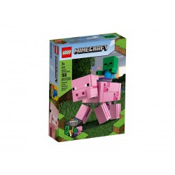 Lego Minecraft 21157 Velká figurka: Prase s malou zombie