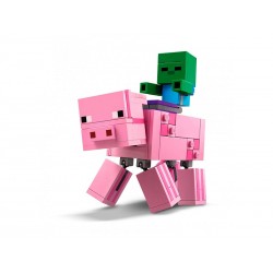 Lego Minecraft 21157 Velká figurka: Prase s malou zombie