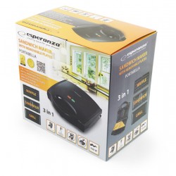 Esperanza sedvičovač EKT006K Portabella Black