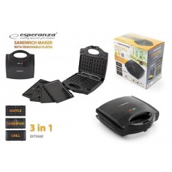Esperanza sedvičovač EKT006K Portabella Black