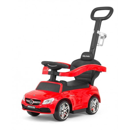 Milly Mally s vodící tyčí Mercedes Benz AMG C63 Coupe červené