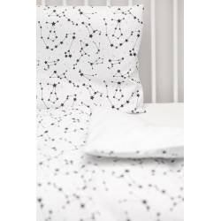Sensillo dětské povlečení 100x135 cm bílé hvězdy