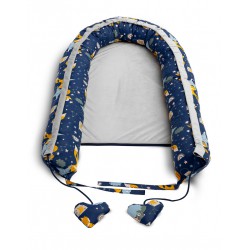 Sensillo hnízdečko pro miminko Velvet 80x45 Navy lišky