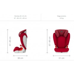 Autosedačka Britax Römer Kid II 2021 Fire Red