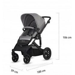 Kočárek Kinderkraft Prime Lite Grey 2v1