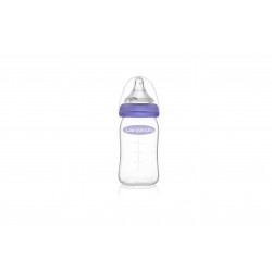 Lansinoh skleněná kojenecká láhev s NaturalWave TM savičkou savička S 160ml