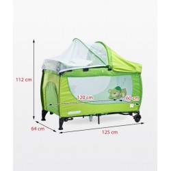 Cestovní postýlka CARETERO Grande green 