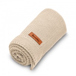 Sensillo Pletená bavlněná deka 100x80 béžová