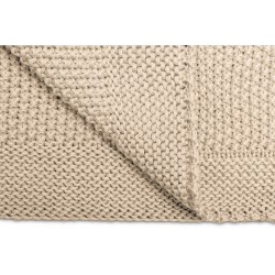 Sensillo Pletená bavlněná deka 100x80 béžová