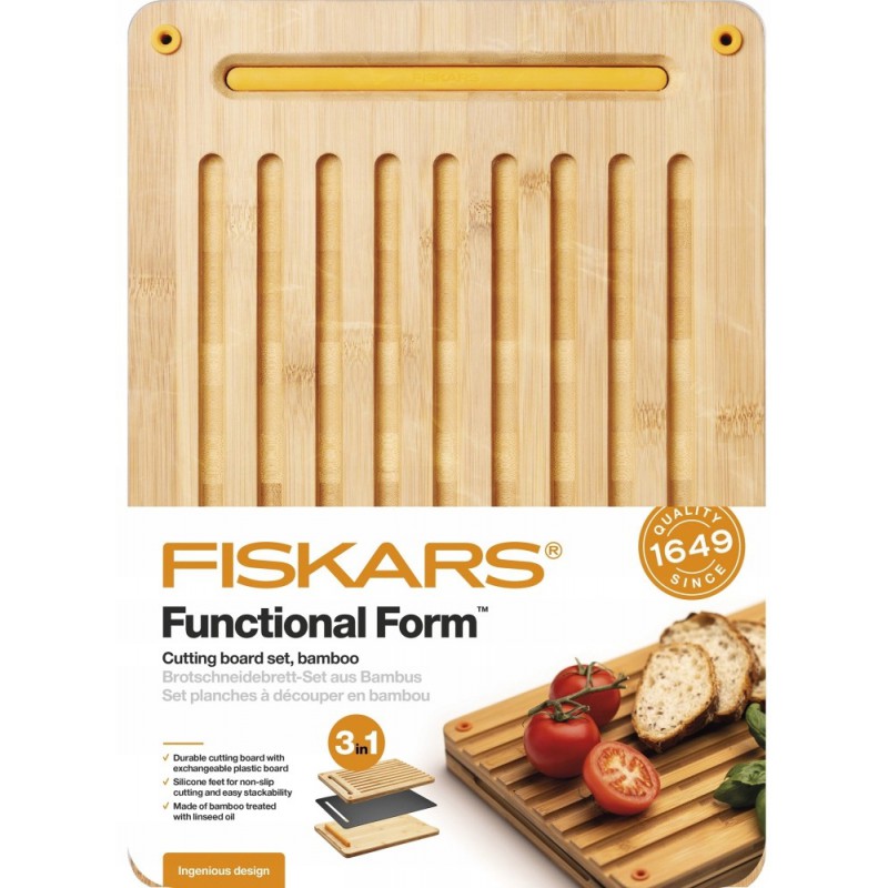Bambusové prkénko pro krájení chleba Fiskars Functional form 1059230