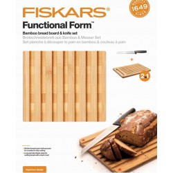 Functional Form Bambusové prkénko a nůž na krájení chleba FISKARS 1057551