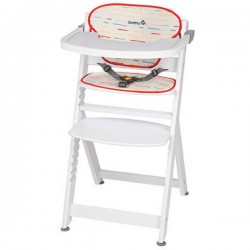 Safety 1st Timba red line/white jídelní židlička s polstrovaním