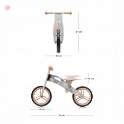 Kinderkraft Dětské běžecké kolo RUNNER natural grey
