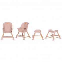 Kidwell Jídelní židlička EATAN wood pink