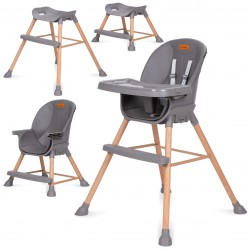 Kidwell Jídelní židlička EATAN wood grey