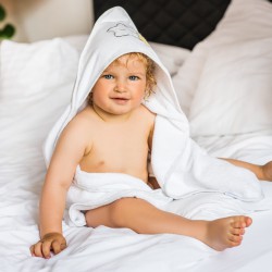 BabyOno froté ručník s kapucí 100 x 100 bílá