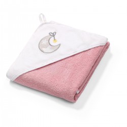 BabyOno froté ručník s kapucí 100 x 100 růžová