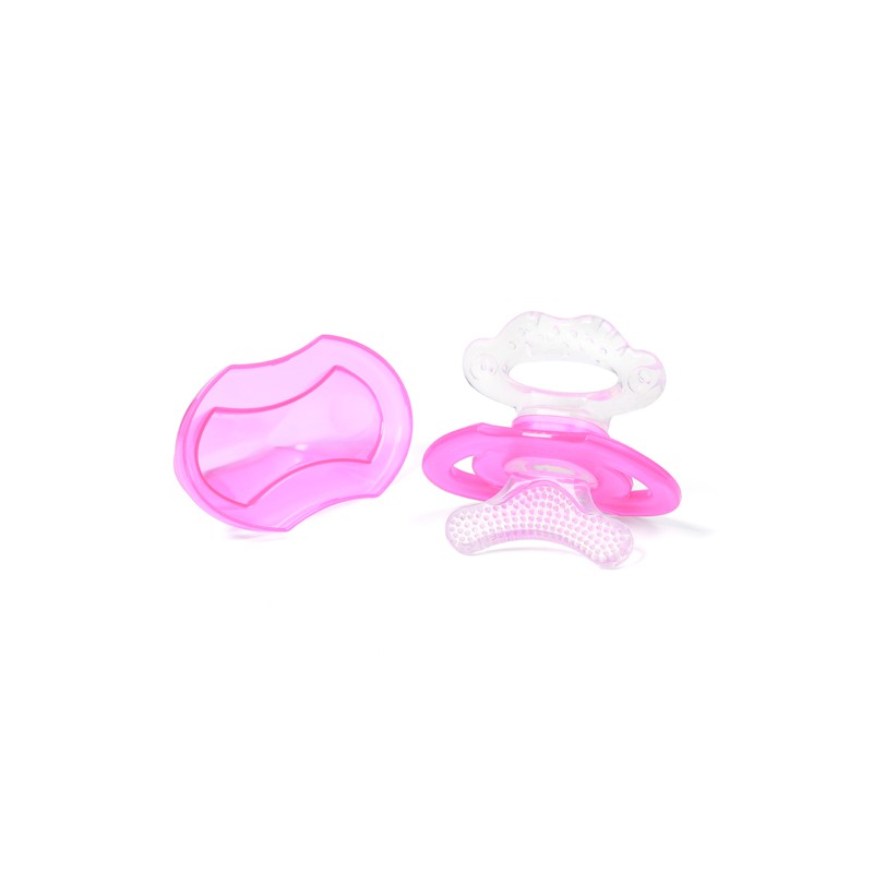 BabyOno masážní silikon kousátko růžová
