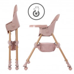 Kidwell KARIMI 2v1 židlička na krmení růžová