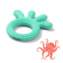 Babyono Silikonové kousátko Octopus zelená