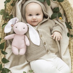 Teddykompaniet Plyšový králíček Elina, růžový 20cm
