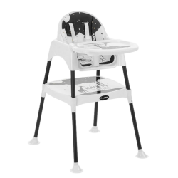 PRIMABOBO Jídelní židlička 3v1 BLACK SKY