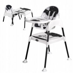 PRIMABOBO Jídelní židlička 3v1 BLACK SKY