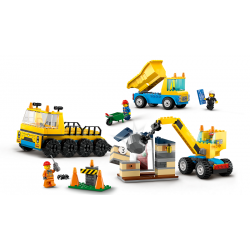 LEGO City Vozidla ze stavby a demoliční koule 60391