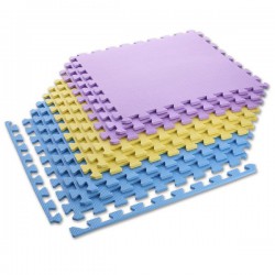 One fitness MP10 Puzzle podložka žlutá/modrá/fialová