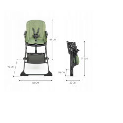 Kinderkraft Jídlení židlička FOLDEE zelená