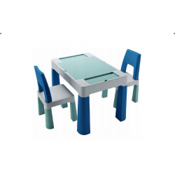 Tega Baby Set Teggi Multifunkční stůl a dvě židle tyrkysový/modrý/šedý