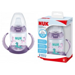 Dětská láhev NUK First Choice s držadly a tepelným senzorem 150 ml fialová