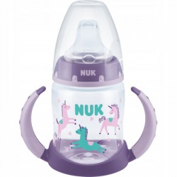 Dětská láhev NUK First Choice s držadly a tepelným senzorem 150 ml fialová