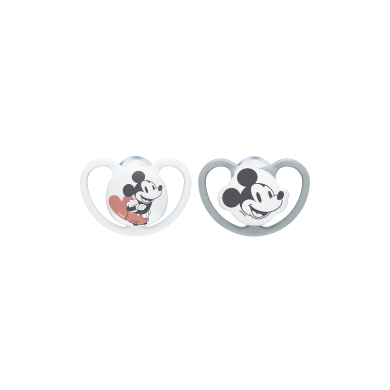 Silikonový dudlík Nuk Space, 18-36 měsíců, 2 kusy, Mickey Mouse