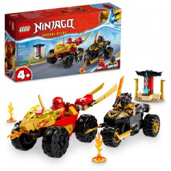 Lego Ninjago Kai a Ras v duelu auta s...