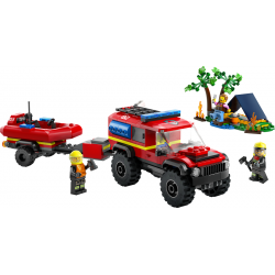 Lego City Hasičský vůz 4x4 a záchranný člun 60412