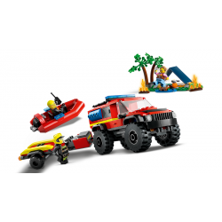 Lego City Hasičský vůz 4x4 a záchranný člun 60412