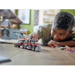 Lego Creator Náklaďák s plochou korbou a helikoptéra 31146
