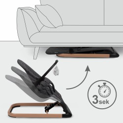 Houpací lehátko Kidwell LARO Black / Wooden
