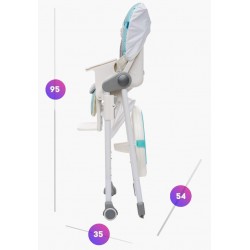 Baby Design Lolly 2019 tyrkysová Jídelní židlička