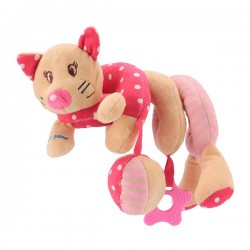 Hračka na postýlku Spirála Baby Mix kočka růžový