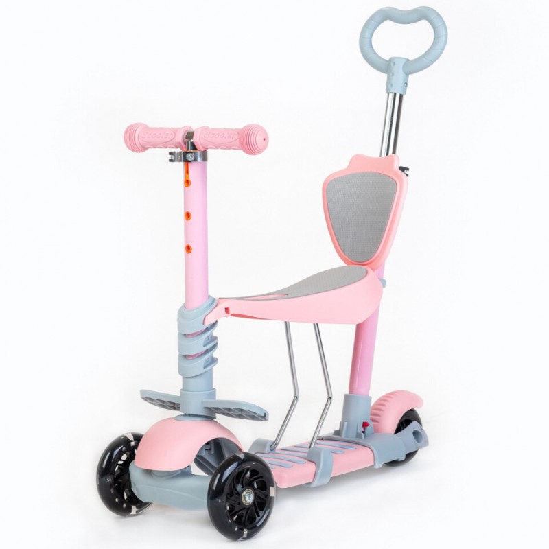 Baby Mix tříkolová koloběžka 3v1 MULTI růžová Baby Mix tříkolová koloběžka 3v1 MULTI růžová