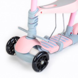 Baby Mix tříkolová koloběžka 3v1 MULTI růžová