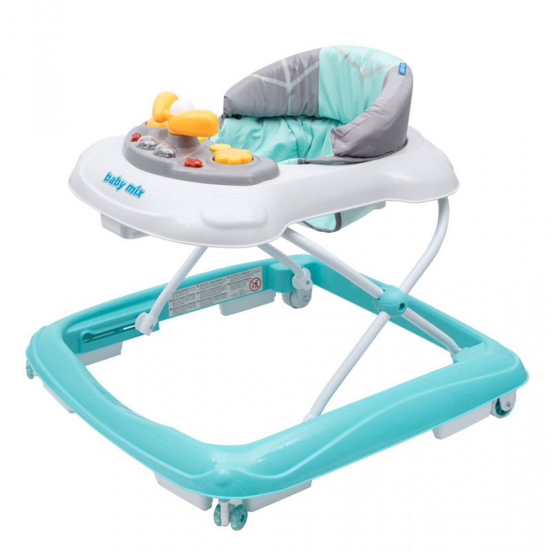 Baby Mix Dětské chodítko volant kolečka MINT Baby Mix Dětské chodítko volant kolečka MINT