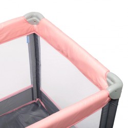 Baby Mix Cestovní postýlka Vrabci růžová