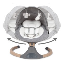 Kidwell LUXI Elektrická Houpačka Lehátko 2v1 Dark Melange / Wooden