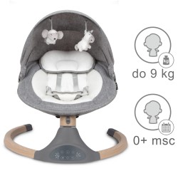 Kidwell LUXI Elektrická Houpačka Lehátko 2v1 Dark Melange / Wooden