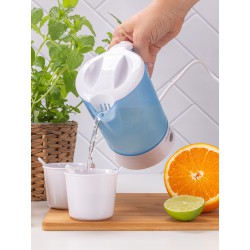 Rychlovarná konvice Kamille 0,6 l bílá modrá 2 kelímky