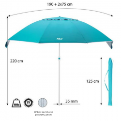 Nils Camp NC7822 XL 190 cm tyrkysový