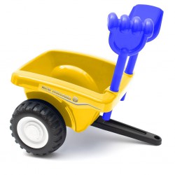 Baby Mix traktor s vlečkou a nářadím New Holland žluté